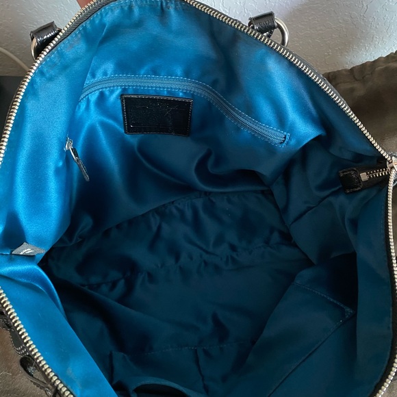 Large Black Coach Bag Purse Tote Excellent - Picture 12 of 15